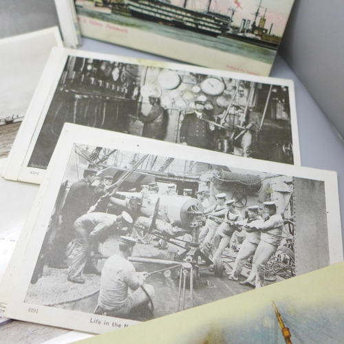 2019 - A collection of over 60 shipping and naval related postcards