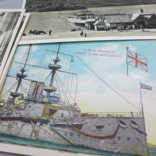 2019 - A collection of over 60 shipping and naval related postcards