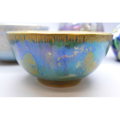 2027 - Collection of Carlton Ware lustre pottery to include 1920s Armand Lustre Ware bowl and vase both wit... 