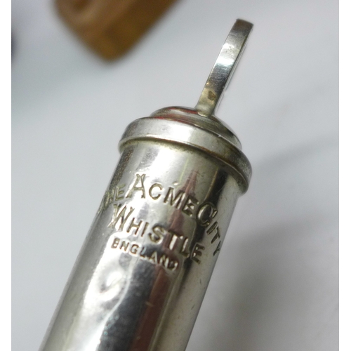 2036 - A small miners lamp marked ‘Sir Humphry Davy 1778-1829’, three carved wooden figures, embroidered ca... 