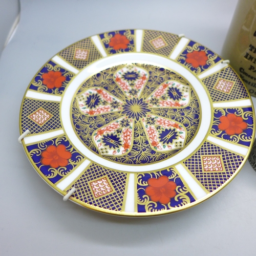 2049 - A Royal Crown Derby 1128 Old Imari plate, a pair of christening trinket boxes, a Ronson lighter and ... 