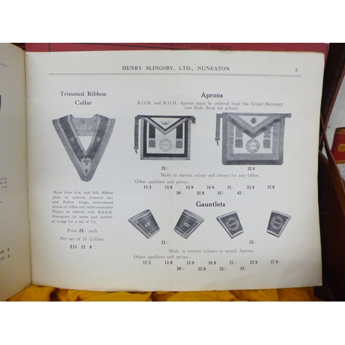 2058 - A collection of Royal Antediluvian Order of Buffaloes (RAOB) items to include sash, medals, arm cuff... 