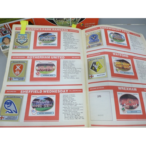 2059 - English football collectors sticker albums and stickers, Panini Football 1978, 1979, 1981 and 1982 e... 