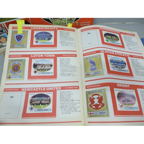 2059 - English football collectors sticker albums and stickers, Panini Football 1978, 1979, 1981 and 1982 e... 