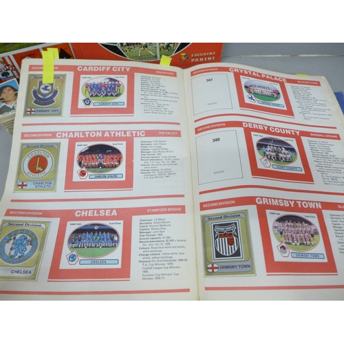 2059 - English football collectors sticker albums and stickers, Panini Football 1978, 1979, 1981 and 1982 e... 