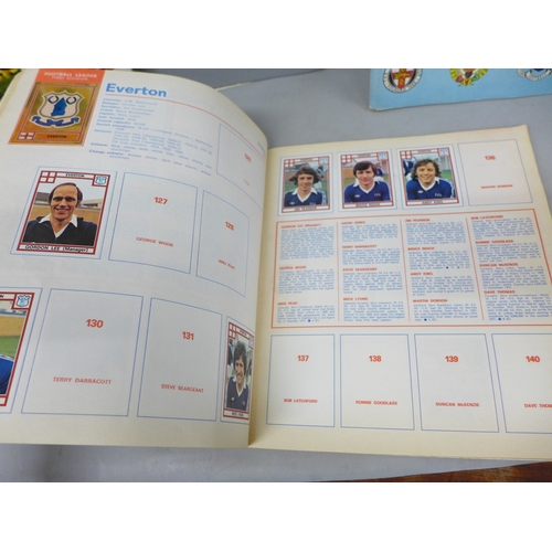 2059 - English football collectors sticker albums and stickers, Panini Football 1978, 1979, 1981 and 1982 e... 