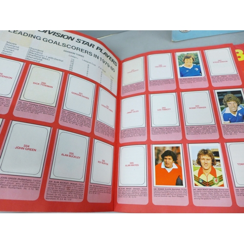 2059 - English football collectors sticker albums and stickers, Panini Football 1978, 1979, 1981 and 1982 e... 