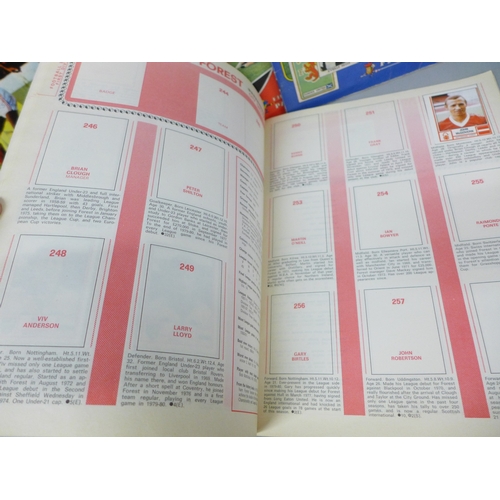2059 - English football collectors sticker albums and stickers, Panini Football 1978, 1979, 1981 and 1982 e... 
