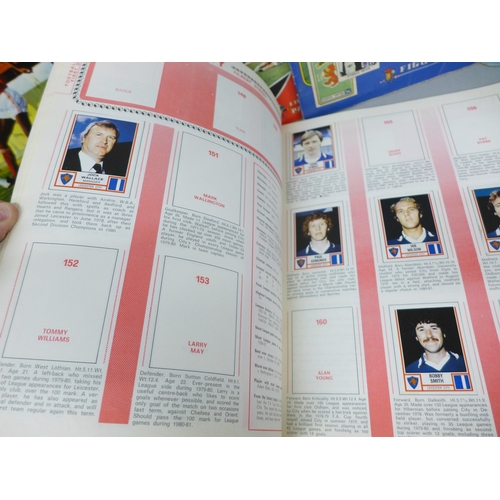 2059 - English football collectors sticker albums and stickers, Panini Football 1978, 1979, 1981 and 1982 e... 