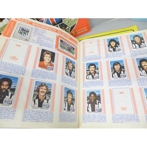 2059 - English football collectors sticker albums and stickers, Panini Football 1978, 1979, 1981 and 1982 e... 