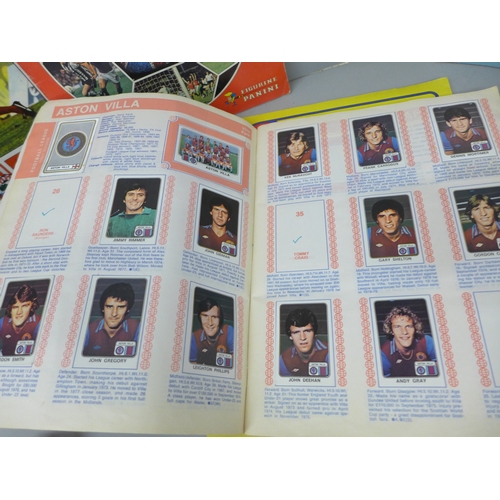 2059 - English football collectors sticker albums and stickers, Panini Football 1978, 1979, 1981 and 1982 e... 
