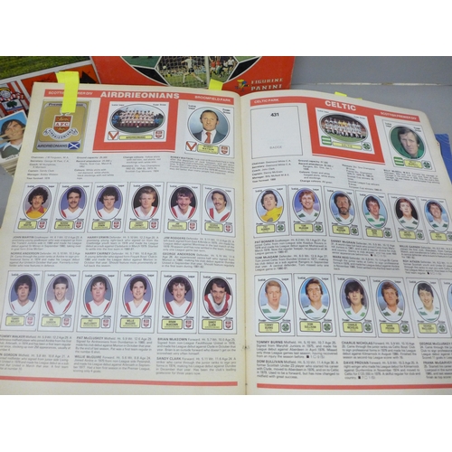 2059 - English football collectors sticker albums and stickers, Panini Football 1978, 1979, 1981 and 1982 e... 