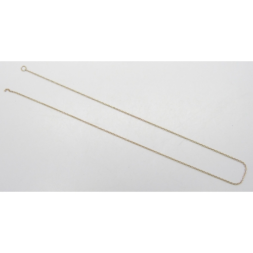 7178 - A yellow metal chain, a/f, 1g