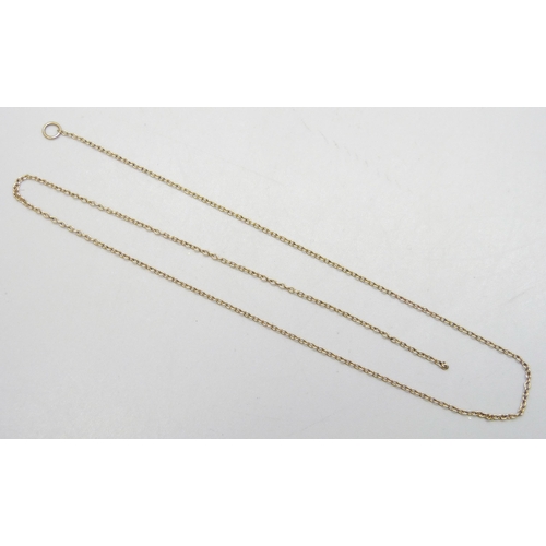 7178 - A yellow metal chain, a/f, 1g