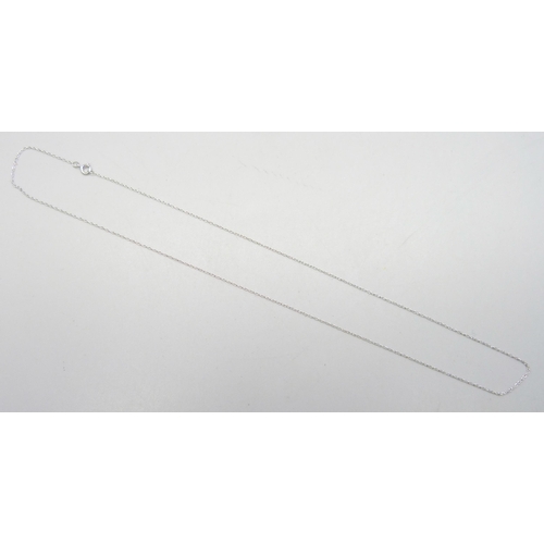 7185 - A 9ct white gold Prince of Wales necklace chain, 0.3g, 40cm