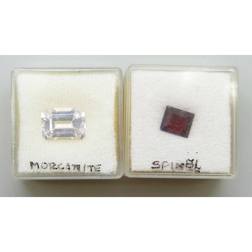 7227 - A collection of gemstones including a geode