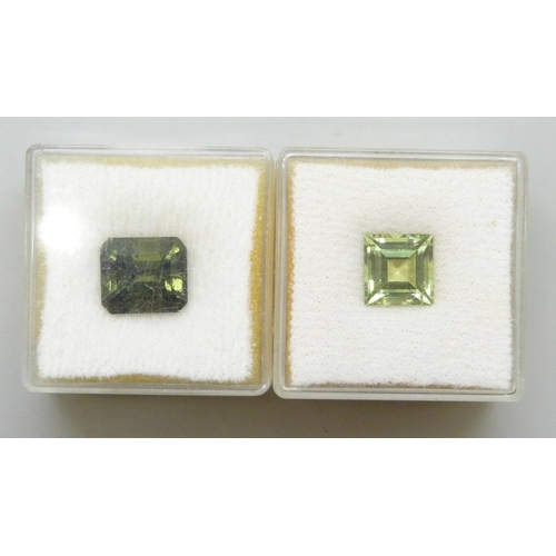 7227 - A collection of gemstones including a geode