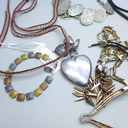 7257 - A collection of branded jewellery including, Ben De-Lisi, Pilgrim, Tempest, etc.