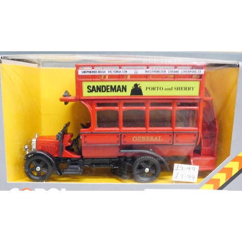 2103 - Seven Corgi die-cast model vehicles including Vintage Glory of Steam Sentinel and The Cumbrian Set, ... 