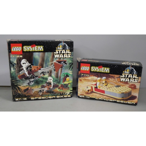 2121 - A collection of five first edition Star Wars Lego sets - 7127 open box unbuilt Imperial ATST, 7128 S... 