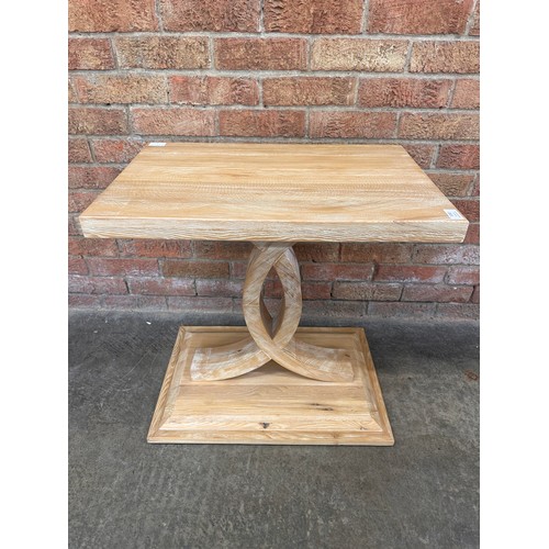 3154 - An Elena rustic pine lamp table