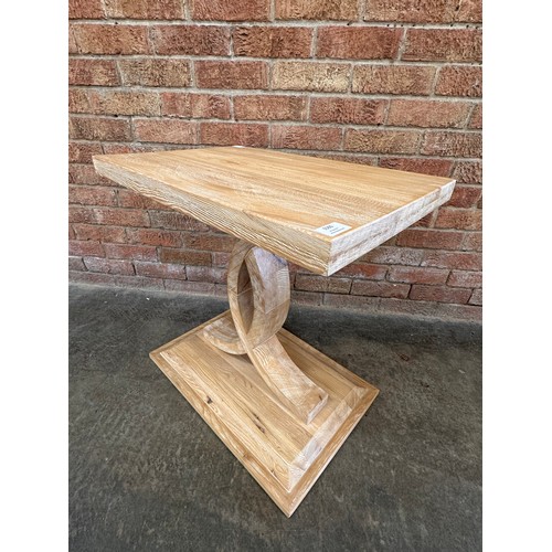 3154 - An Elena rustic pine lamp table
