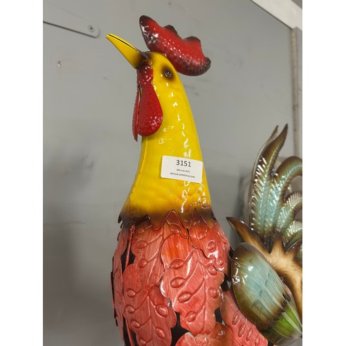 3176 - A metal cockerel decoration
