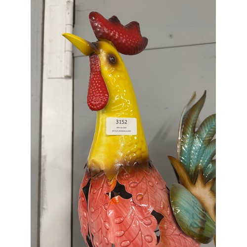 3177 - A metal cockerel decoration