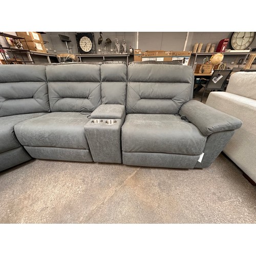 3163 - A Justin grey sectional reclining sofa, original RRP £1541.66 + VAT (4242-13) *This lot is subject t... 
