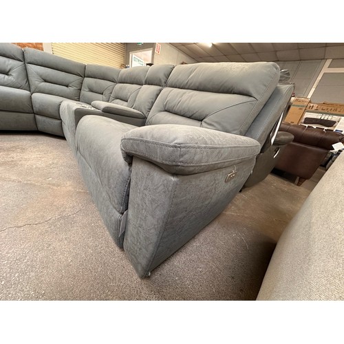 3163 - A Justin grey sectional reclining sofa, original RRP £1541.66 + VAT (4242-13) *This lot is subject t... 