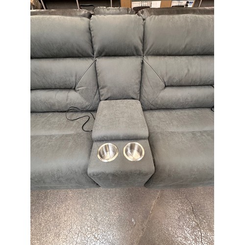 3163 - A Justin grey sectional reclining sofa, original RRP £1541.66 + VAT (4242-13) *This lot is subject t... 
