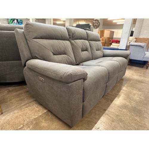 3164 - A Justin grey 3 seater power recliner, original RRP £833.33 + VAT (4242-11) *This lot is subject to ... 