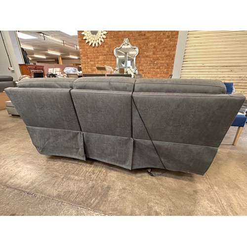 3164 - A Justin grey 3 seater power recliner, original RRP £833.33 + VAT (4242-11) *This lot is subject to ... 