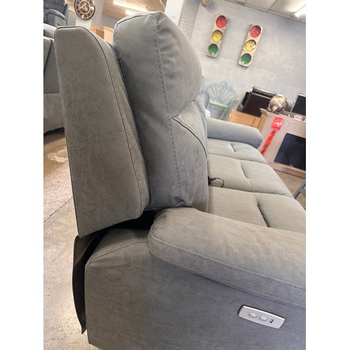 3164 - A Justin grey 3 seater power recliner, original RRP £833.33 + VAT (4242-11) *This lot is subject to ... 