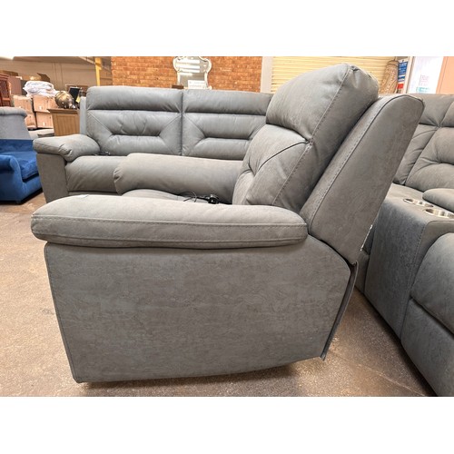 3165 - A Justin grey armchair power recliner, original RRP £399.99 + VAT (4242-12) *This lot is subject to ... 