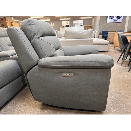 3165 - A Justin grey armchair power recliner, original RRP £399.99 + VAT (4242-12) *This lot is subject to ... 