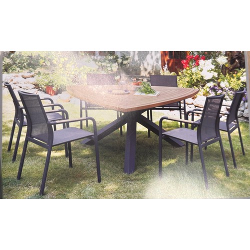 3171 - A Pro Loisirs Ferrone 7 piece triangular dining set, original RRP £708.33 + VAT (4242-20) *This lot ... 