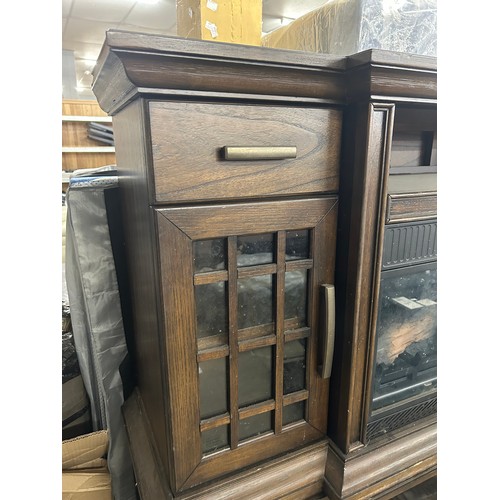 3280 - Two Everett media mantel entertainment units with electric fire - (both damaged), Two Tresanti Notti... 