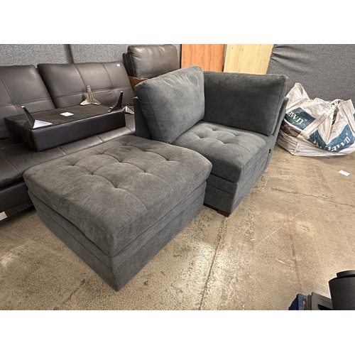 3279 - A Sealy convertible sofa with ottoman (damaged and torn), original RRP £574.99 + VAT (4233-30) , Two... 