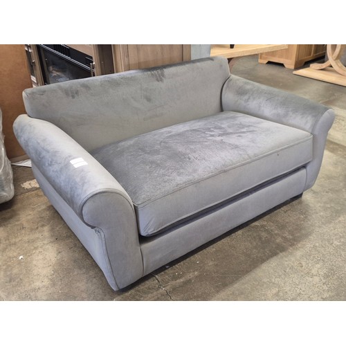 3224B - A Hoxton grey velvet upholstered pet sofa