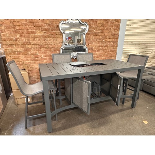 3217 - An Agio Maricopa 7 piece high fire dining set, original RRP £1166.66 + VAT, unchecked (4240-3) *This... 