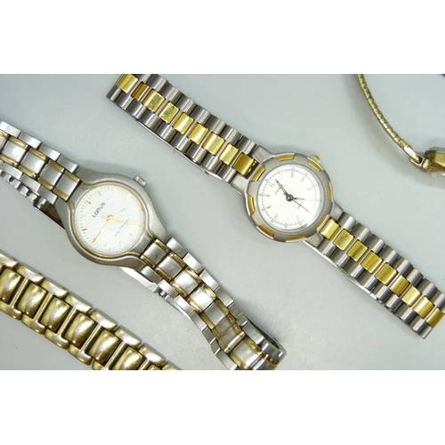 A collection of assorted lady's watches and parts