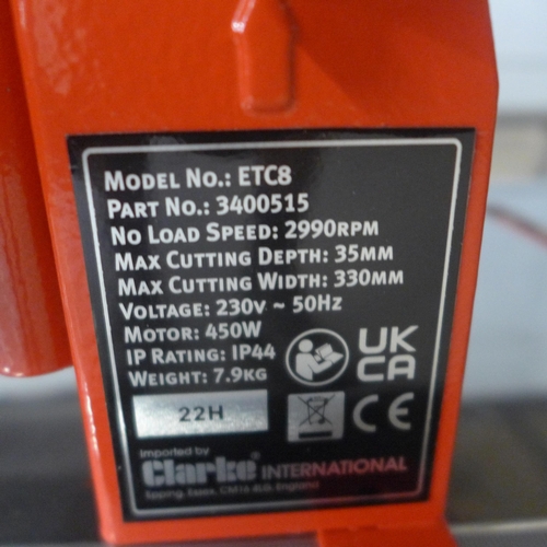 5027 - Five Clarke ETC8 230v electric tile cutters - Sold as scrap ** This lot is subject to VAT **