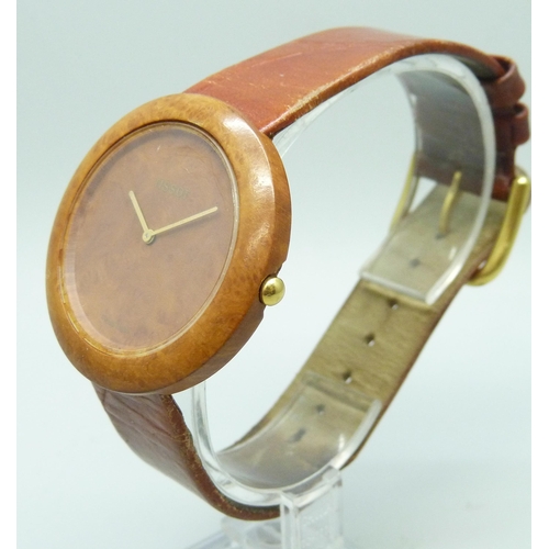 7300 - A Tissot wood watch, 39mm including crown