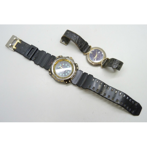 7301 - A Cadez wristwatch, and a Junghans Solar 1 wristwatch, 35mm