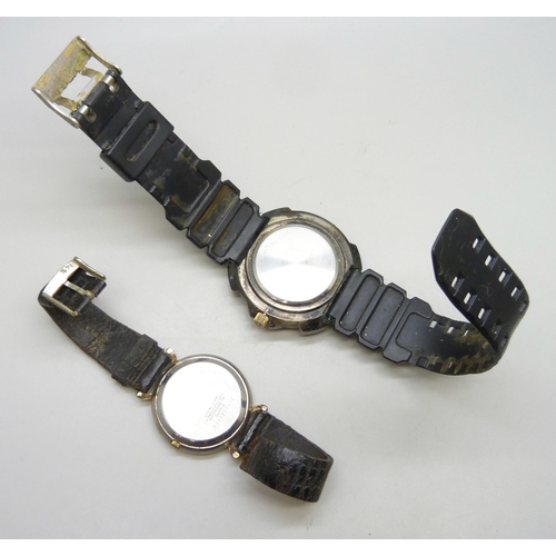 7301 - A Cadez wristwatch, and a Junghans Solar 1 wristwatch, 35mm