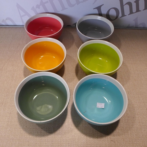 6020 - Over & Back rainbow bowls ( one chipped bowl), (369-47) *This lot is subject to VAT