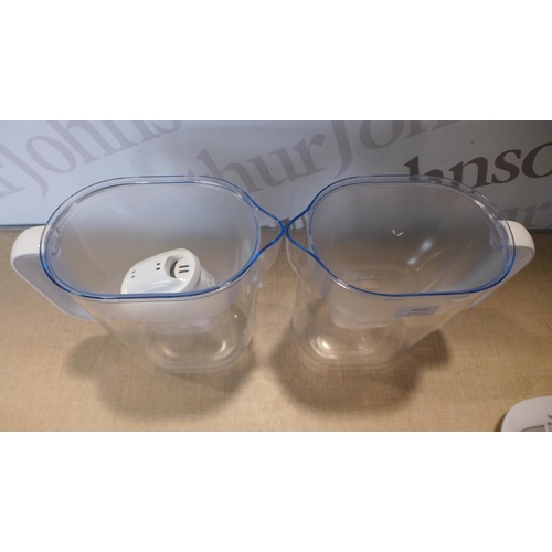 6022 - Two Brita Maxtra XL style jugs and a Birdrock hook rail, (369-349,350,356) *This lot is subject to V... 