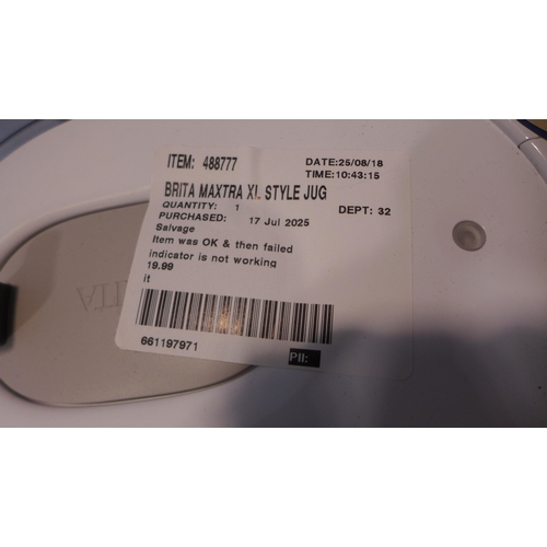 6022 - Two Brita Maxtra XL style jugs and a Birdrock hook rail, (369-349,350,356) *This lot is subject to V... 