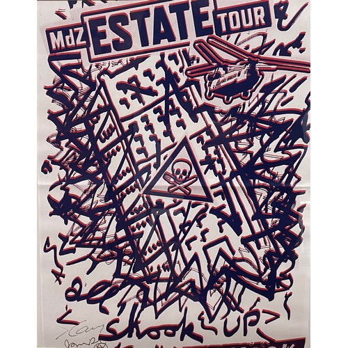 James Cauty & Jamie Reid, art print MdZ Estate Tour, hand signed
